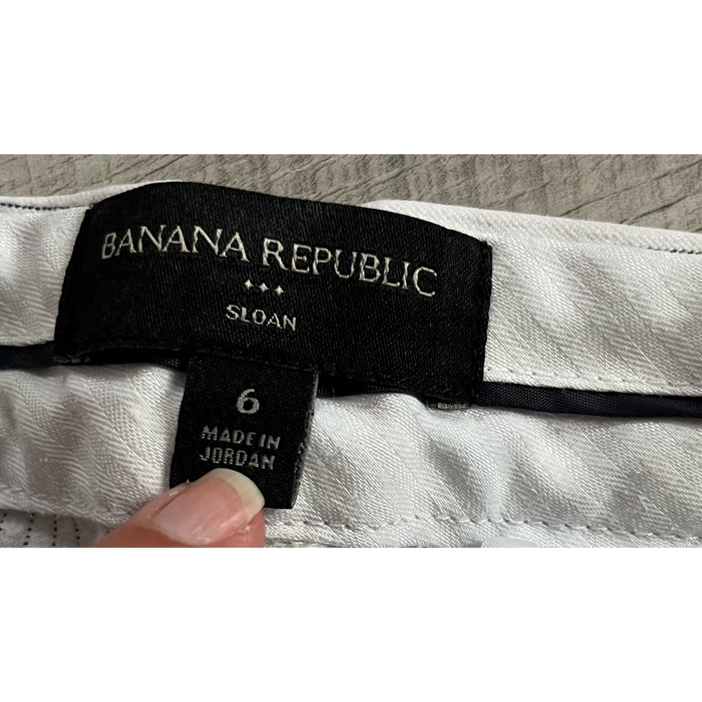 Banana Republic Factory Sloan striped cropped pants size 6 - Picture 10 of 10